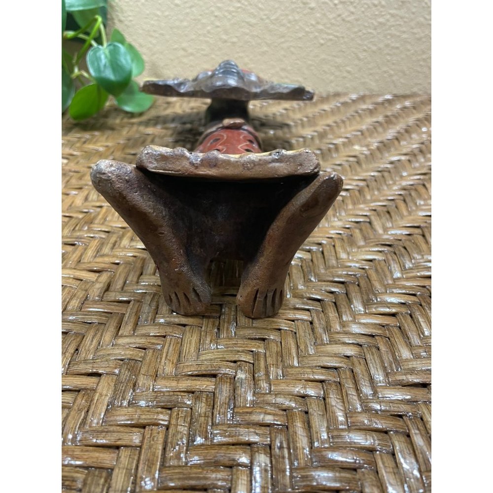 Vintage Mexico Aztec Mayan Clay Flute Folk Art Pottery Primitive - Picture 7 of 10